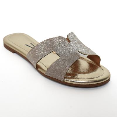 Rasteira Vizzano H Tela Paris Feminina - Dourado