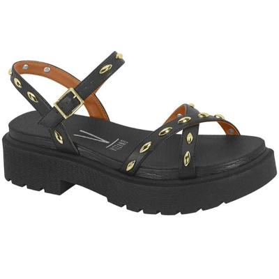 Sandália Vizzano Detalhes Flatform Feminina - Preto