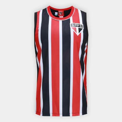 Regata São Paulo Braziline Masculina - Preto e Vermelho