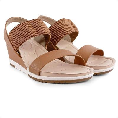 Sandália Anabela Modare Casual Feminina - Caramelo