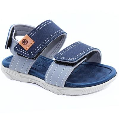 Sandália Papete Infantil Molekinho Menino - Marinho e Cinza
