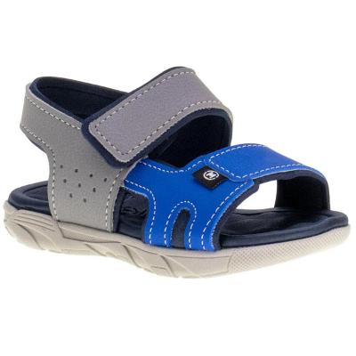 Sandália Papete Infantil Molekinho Menino - Cinza e Azul