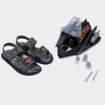 Sandália Grendene Kids Liga da Justiça Menino - Preto e Prata