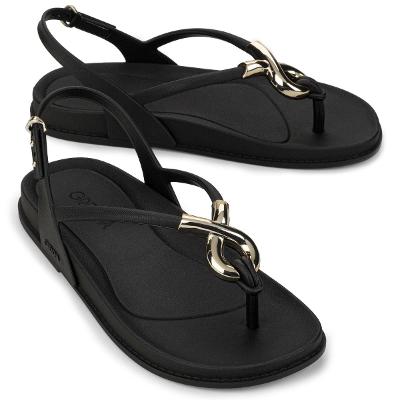 Sandália Grendha Musa Detalhe Feminina - Preto