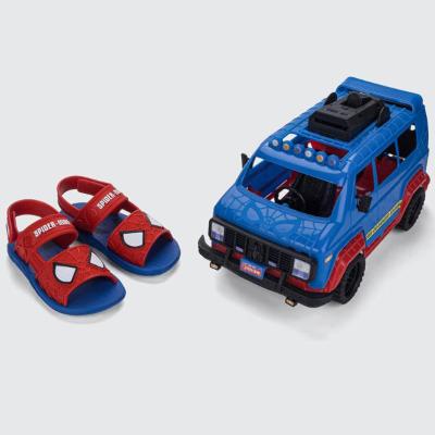 Sandália Homem Aranha Com Furgão Grendene Kids - Vermelho e Azul