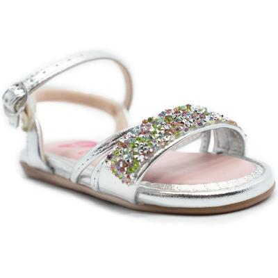 Sandália Infantil Molekinha Pedraria Menina - Prata