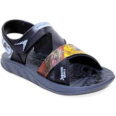 Sandália Jurassic Flip Grendene Kids Menino - Grafite e Preto