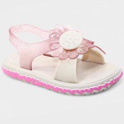 Sandália Infantil Zaxynina Spring Menina - Bege e Rosa