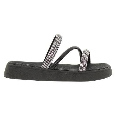 Papete Infantil Molekinha Tiras Strass - Preto