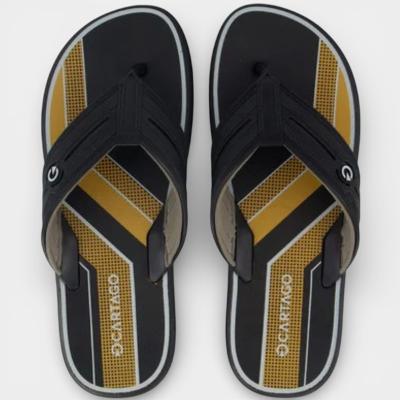 Chinelo Cartago Palermo II Masculino - Preto e Amarelo