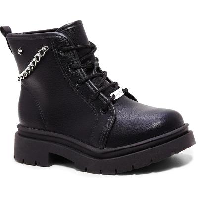 Bota Coturno Infantil Molekinha Corrente Menina - Preto