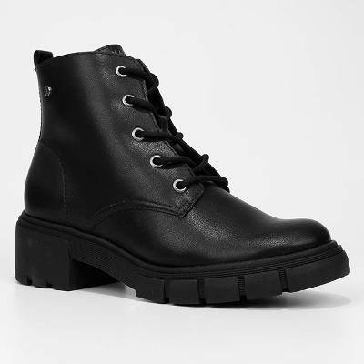 Bota Coturno Ramarim Básica Tratorada Feminina - Preto