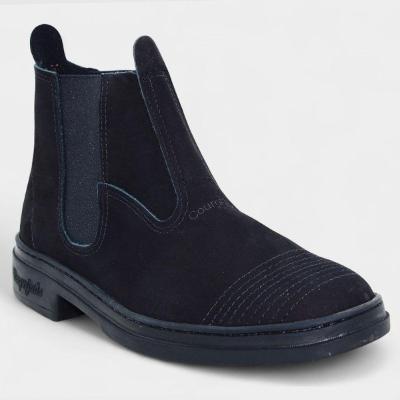 Botina Couro Flex Vaquejada 162 Masculina - Preto