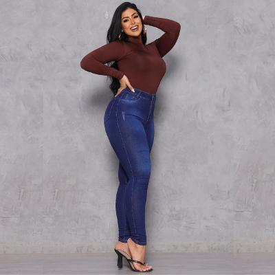 Calça Jeans Vizzary Skinny Cintura Alta Feminina - Azul Escuro