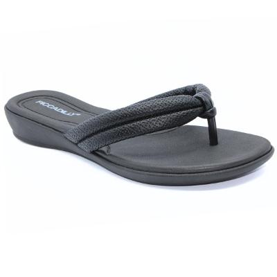 Chinelo Anabela Piccadilly Detalhes Feminino - Preto