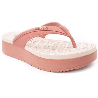 Tamanco Anabela Baixo Azaleia Feminino - Nude