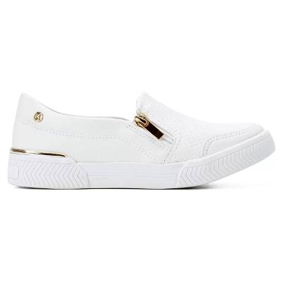 Slip On Kolosh Zíper Lateral Feminino - Branco