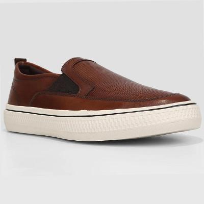 Slip On Couro Democrata Denim Fender Masculino - Marrom
