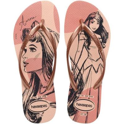 Chinelo Havaianas Slim Princesas Feminino - Rosa Claro