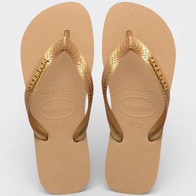 Chinelo Havaianas Top Logo Metallic - Dourado