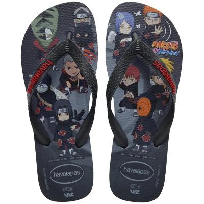 Chinelo Havaianas Top Naruto Masculino - Cinza