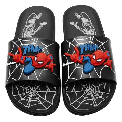Chinelo Infantil Grendene Homem Aranha View II Gaspea Menino - Preto e Cinza