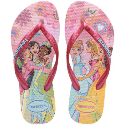 Chinelo Infantil Havaianas Slim Princess Menina - Rosa e Azul
