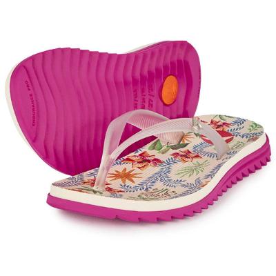 Chinelo Infantil Kenner Ibiza Floral Estrela Kids - Branco e Rosa