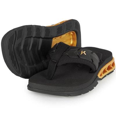 Chinelo Infantil Kenner Rakka Ultra Force Kids - Preto e Dourado