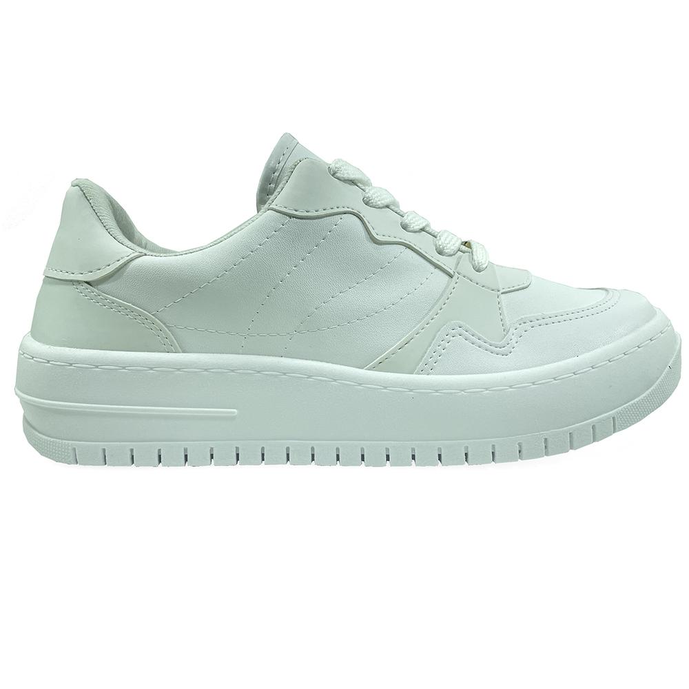 Tênis Vizzano Sneaker Recortes Feminino - Branco - 1
