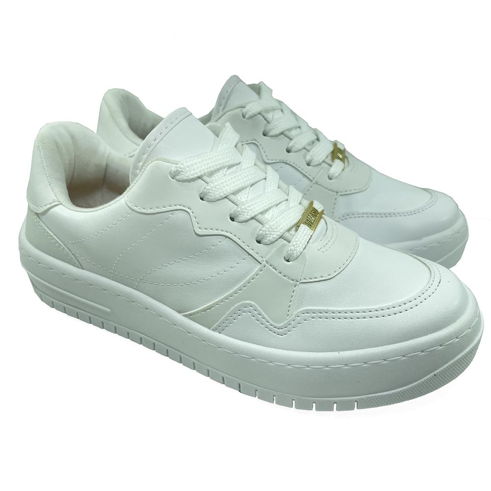 Tênis Vizzano Sneaker Recortes Feminino - Branco - 4