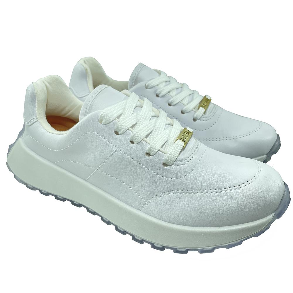 Tênis Vizzano Plataforma Casual Pelica Feminino - Branco - 1