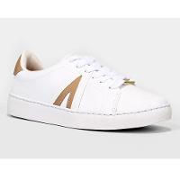 Tênis Vizzano Casual Cano Baixo Feminino - Branco e Bege - 1