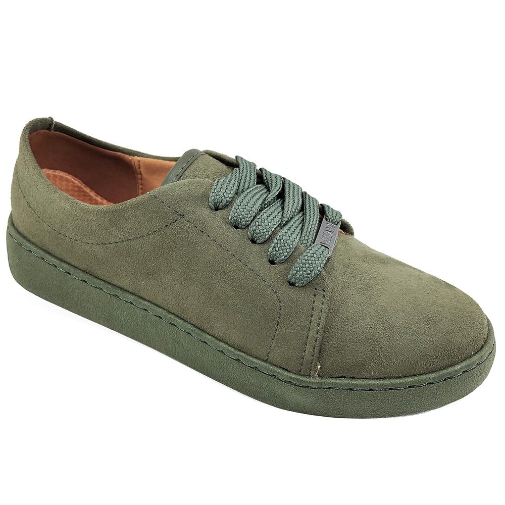 Tênis Vizzano Camurça Casual Cadarço - Verde Militar - 4