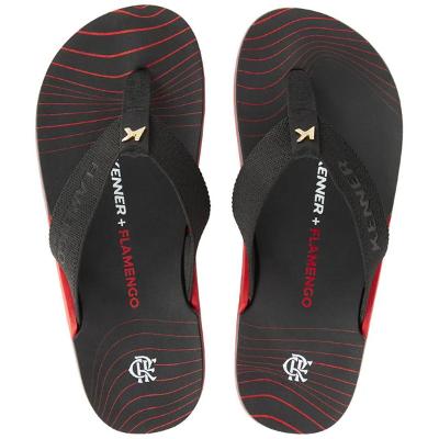 Chinelo Kenner Flamengo Nk6 Pro Masculino - Preto e Vermelho