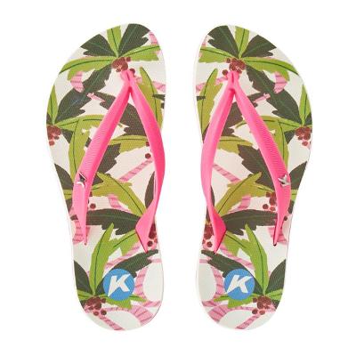 Chinelo Kenner Ibiza Hula Feminino - Branco e Rosa
