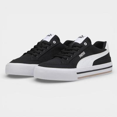 Tênis Puma Court Classic Vulc Unissex - Preto e Branco