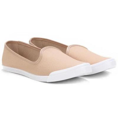 Slip On Moleca Liso Feminino - Bege