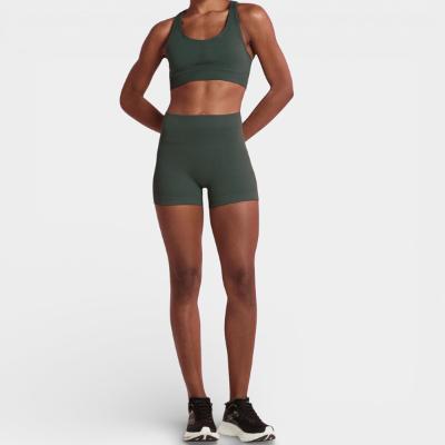Short Legging Lupo Canelado Seamless - Verde Escuro