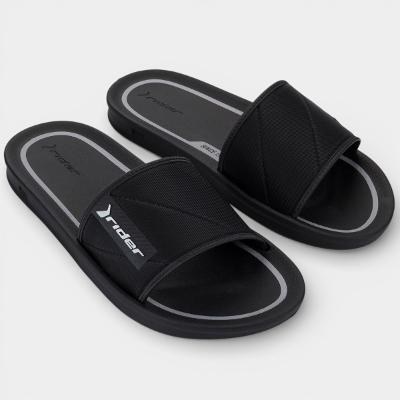 Chinelo Rider Slide Street Listra Masculino - Preto e Cinza