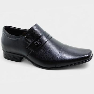 Sapato Social Jota Pe Couro Air Winner Masculino - Preto