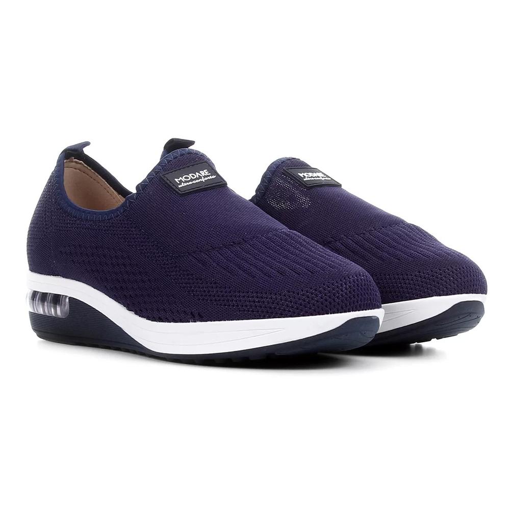 Tênis Slip On Modare Elástico Bolha Feminino - Marinho - 5