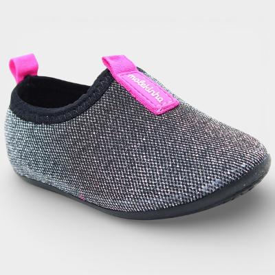 Tênis Molekinha Infantil Glitter Menina - Preto