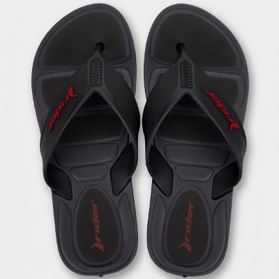 Chinelo Rider Pulse II Masculino - Preto e Vermelho