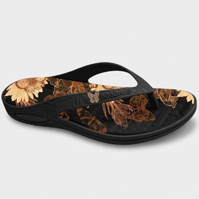 Chinelo Ortopédico Boaonda Lily Feminino - Preto e Marrom