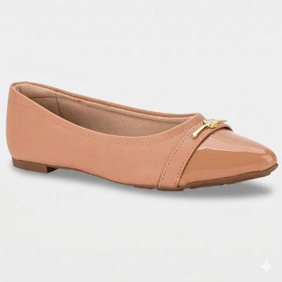 Sapatilha Modare Bico Fino Bicolor Feminina - Nude
