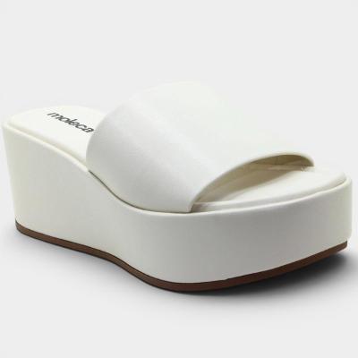 Tamanco Moleca Liso Plataforma Feminino - Branco