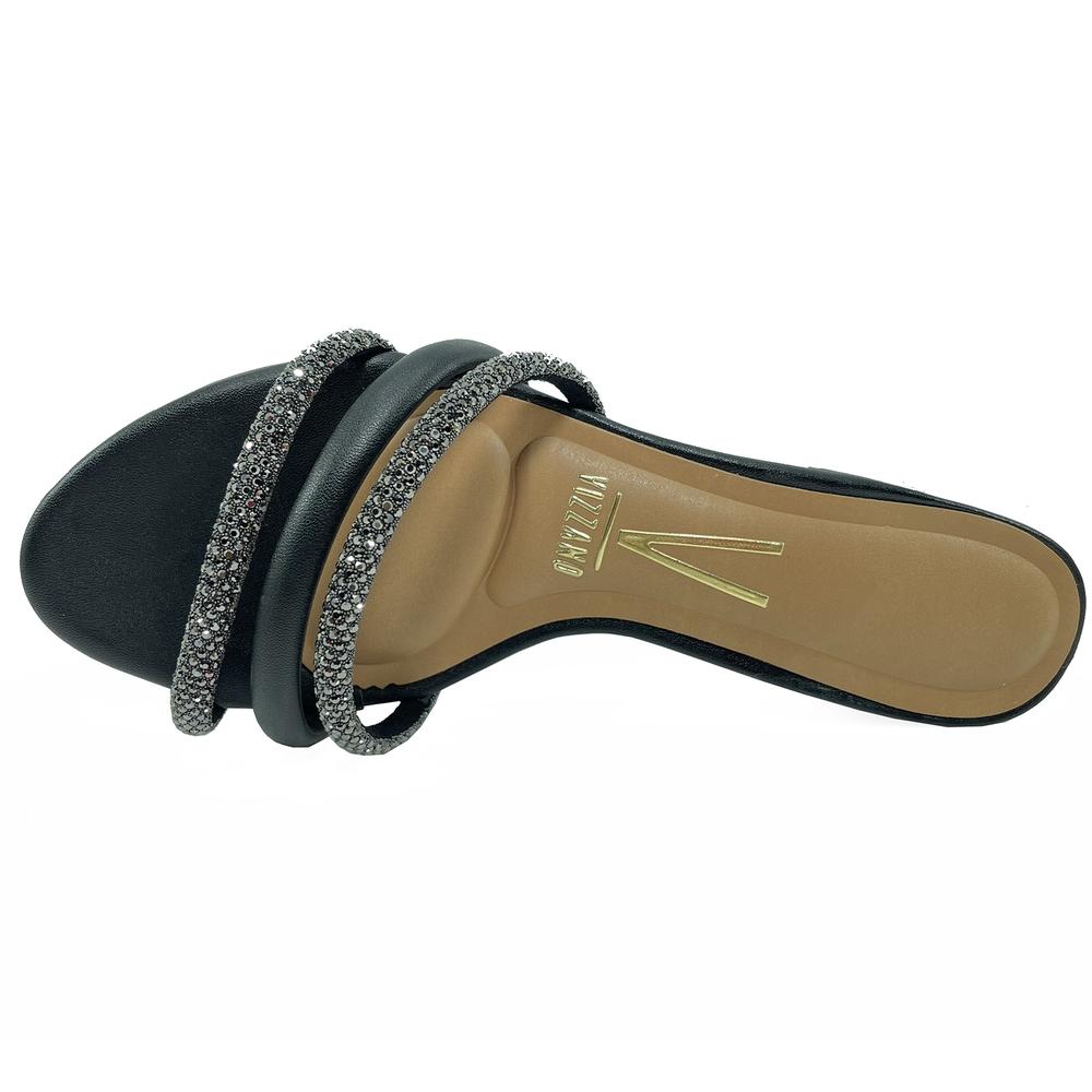 Tamanco Vizzano Strass Meia Cana Salto Bloco - Preto - 3