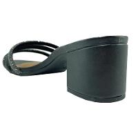 Tamanco Vizzano Strass Meia Cana Salto Bloco - Preto