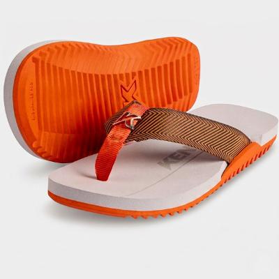 Chinelo Kenner Nk6 Masculino - Cinza e Laranja